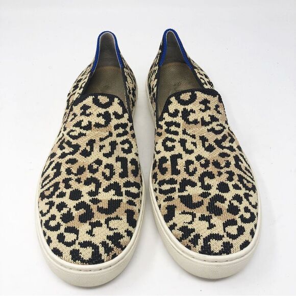 ROTHY’S | Camo Cat Leopard Animal Print Slip On Sneakers Women’s Size 8 - Picture 4 of 12